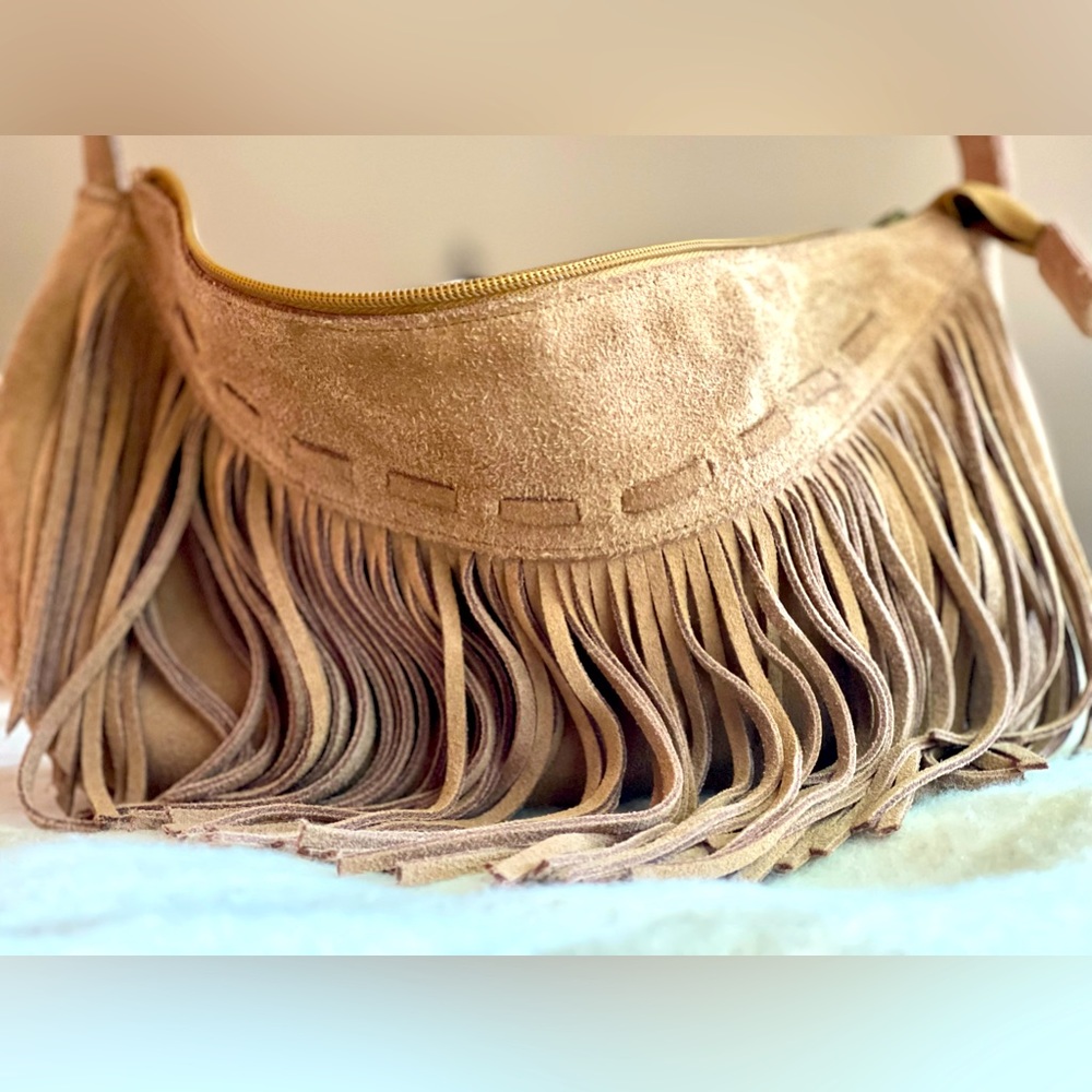 Candies Suede BoHo Fringe Mini Purse